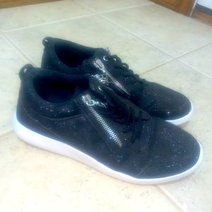 Black glitter shoes